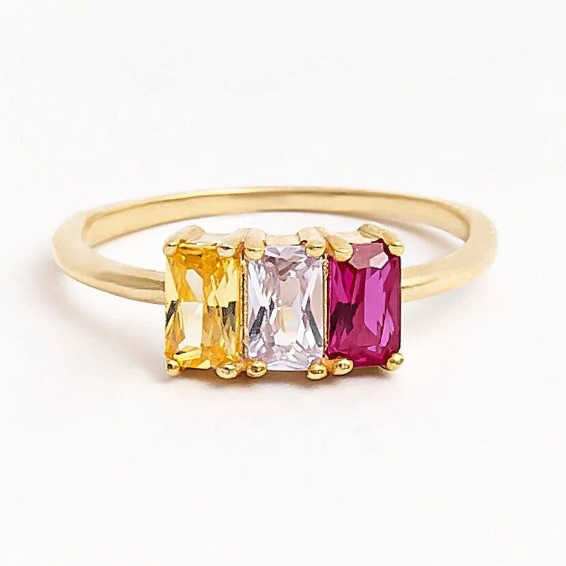 Custom Mother’s Ring - Emerald cut