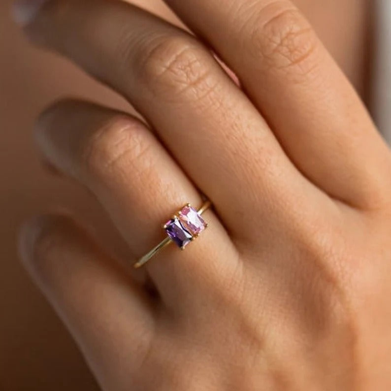 Custom Mother’s Ring - Emerald cut
