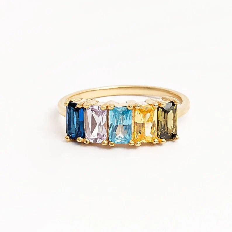 Custom Mother’s Ring - Emerald cut