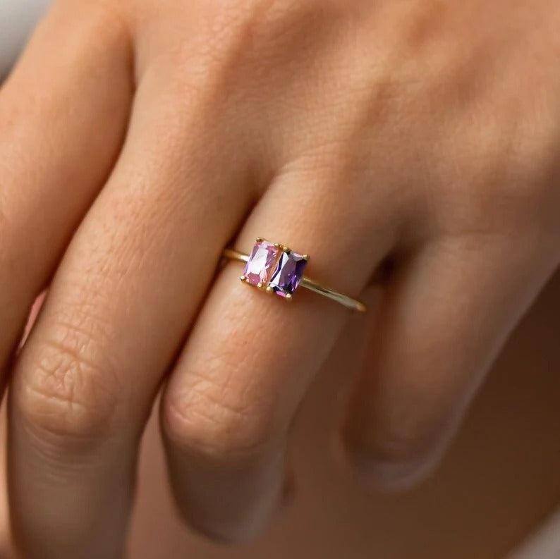 Custom Mother’s Ring - Emerald cut