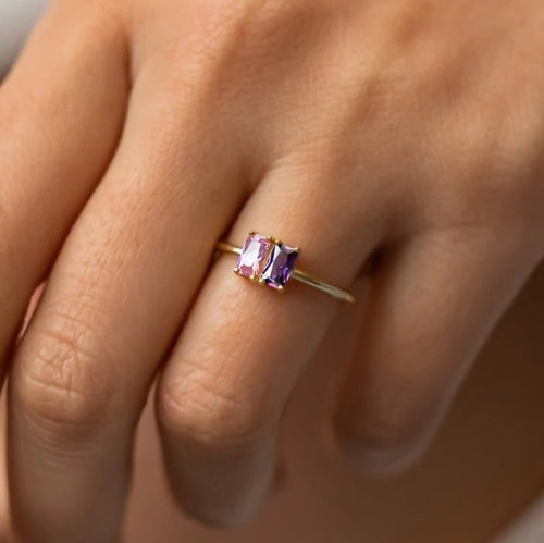 Custom Mother’s Ring - Emerald cut