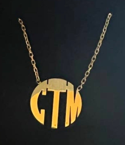 Circle Monogram Necklace