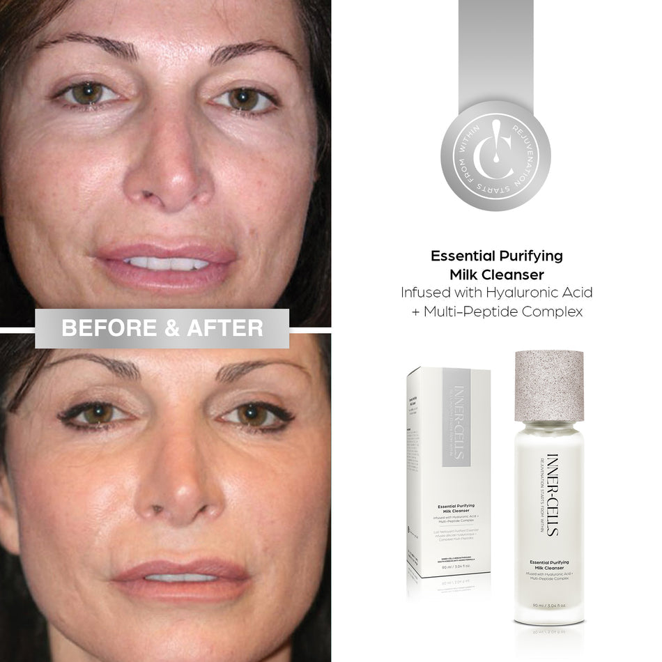 Inner Cell Essential Purifying Milk Cleanser Infused with Hyaluronic Acid + Multi-Peptide Complex
