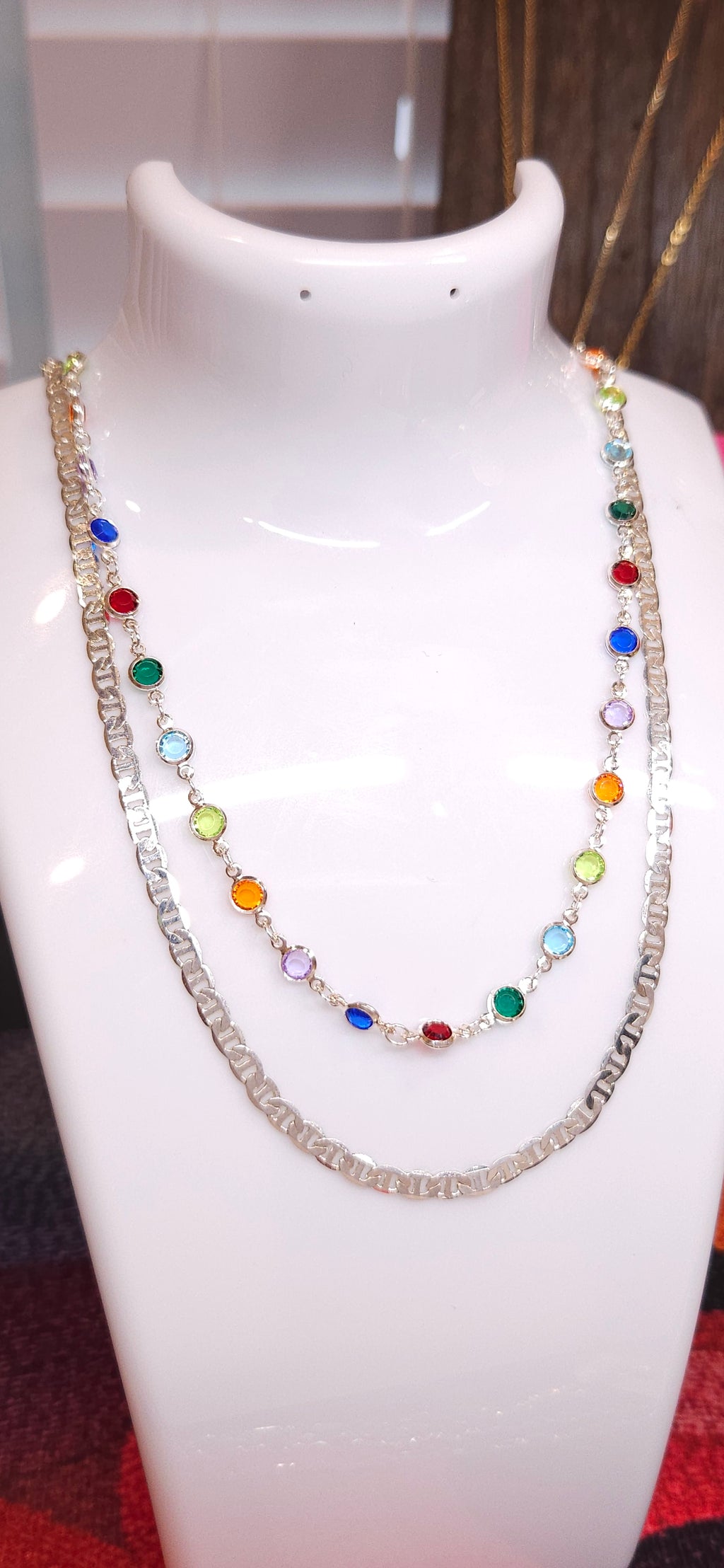 18k White Gold Diamond Cit Gucci Mariner Chain.