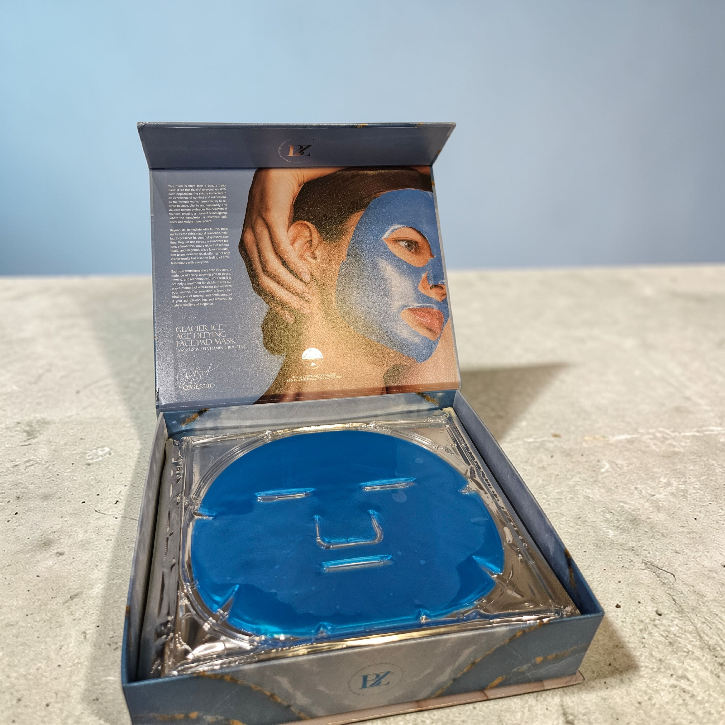 Below Zero Glacier Ice Age Defying Face Pad Masks with Vitamin E Booster - Individual Masks