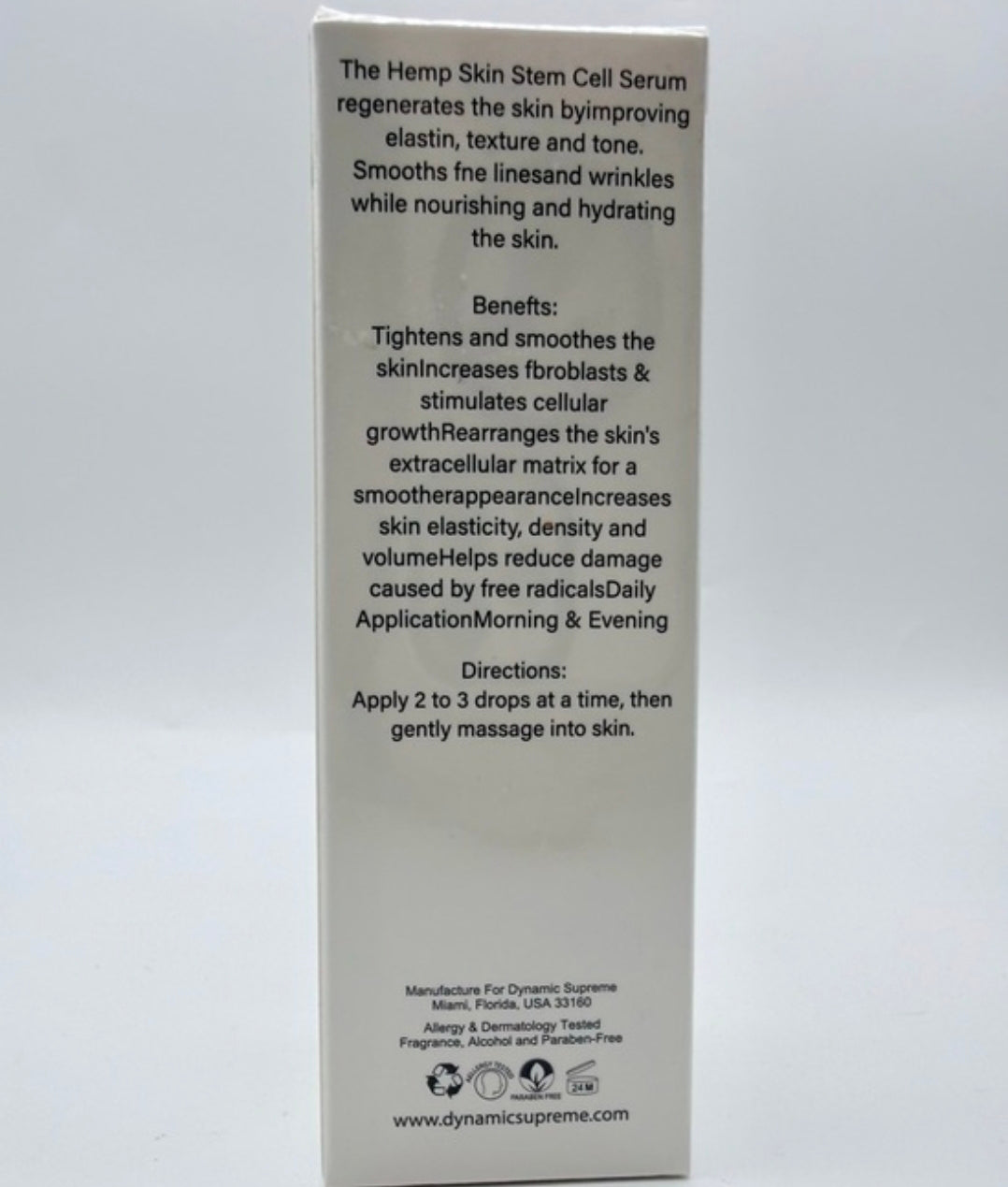 Dynamic Gemstone Hemp Skin Stem Cell Facial Serum