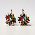 Jolly Gem Flower Drop Earrings