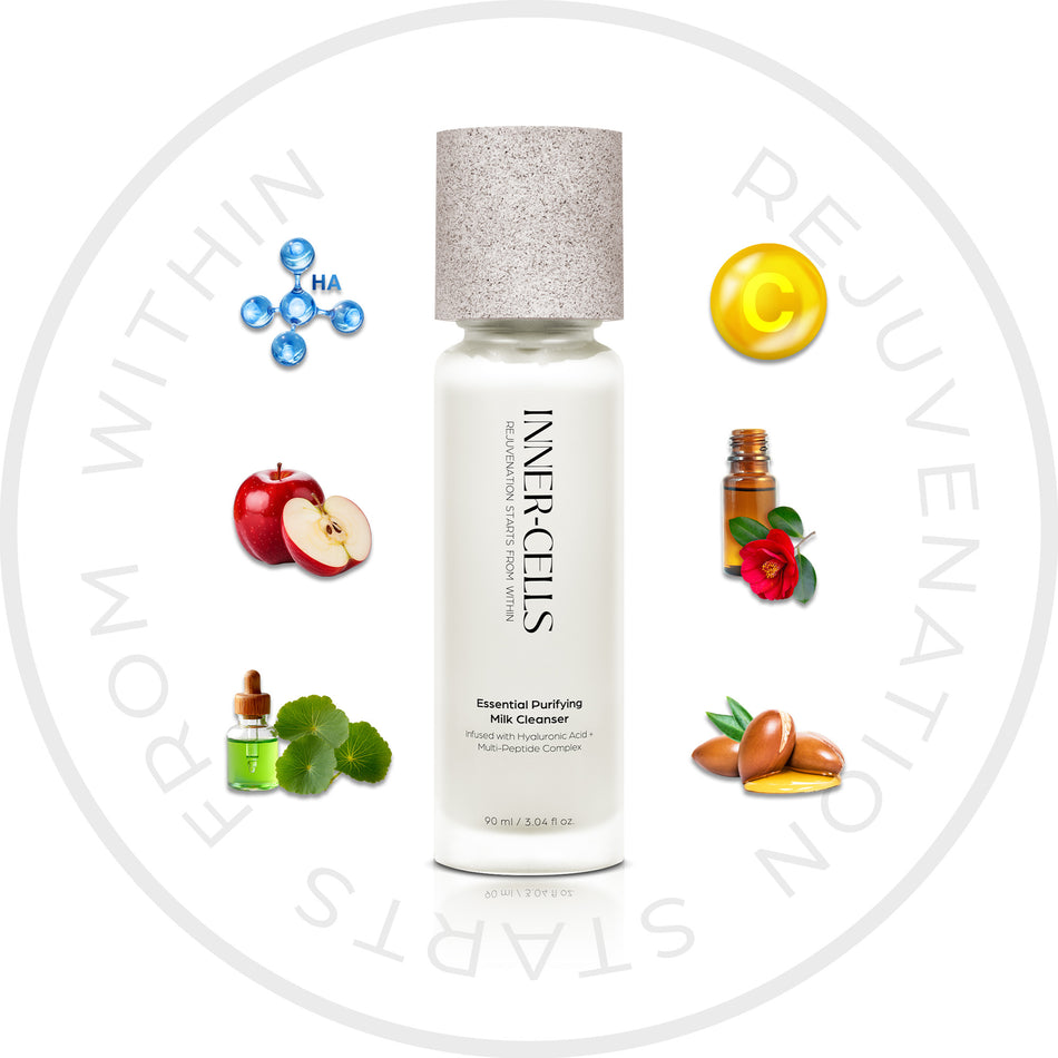 Inner Cell Essential Purifying Milk Cleanser Infused with Hyaluronic Acid + Multi-Peptide Complex