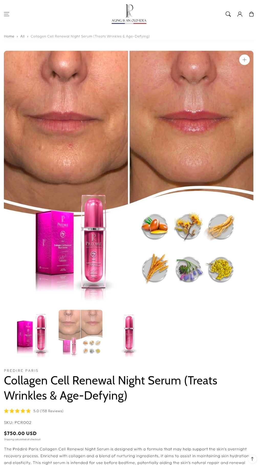 Prédiré Paris Collagen Cell Renewal Night Serum (40 mL)