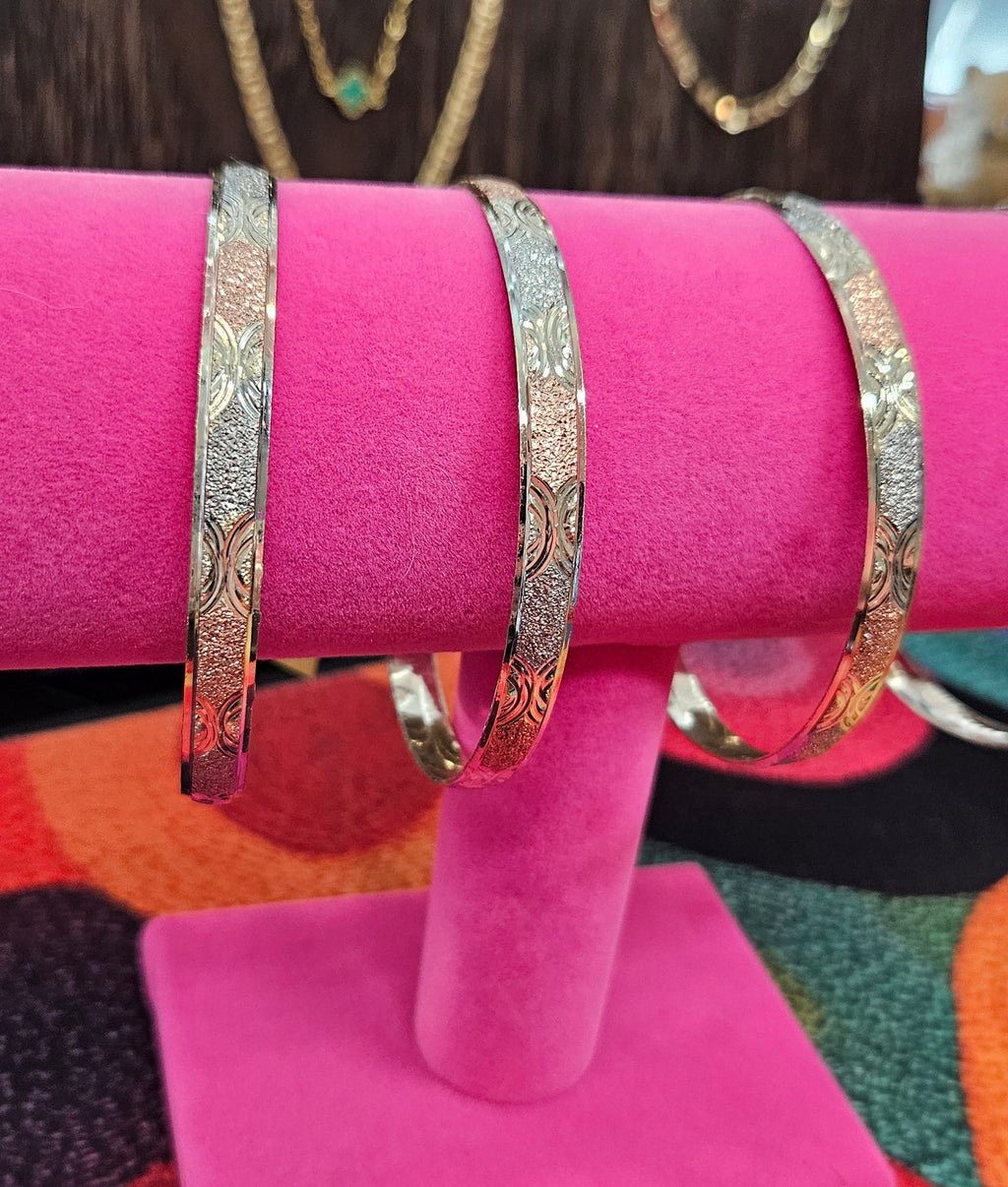 18k Tri-tone Gold Filled Bangles