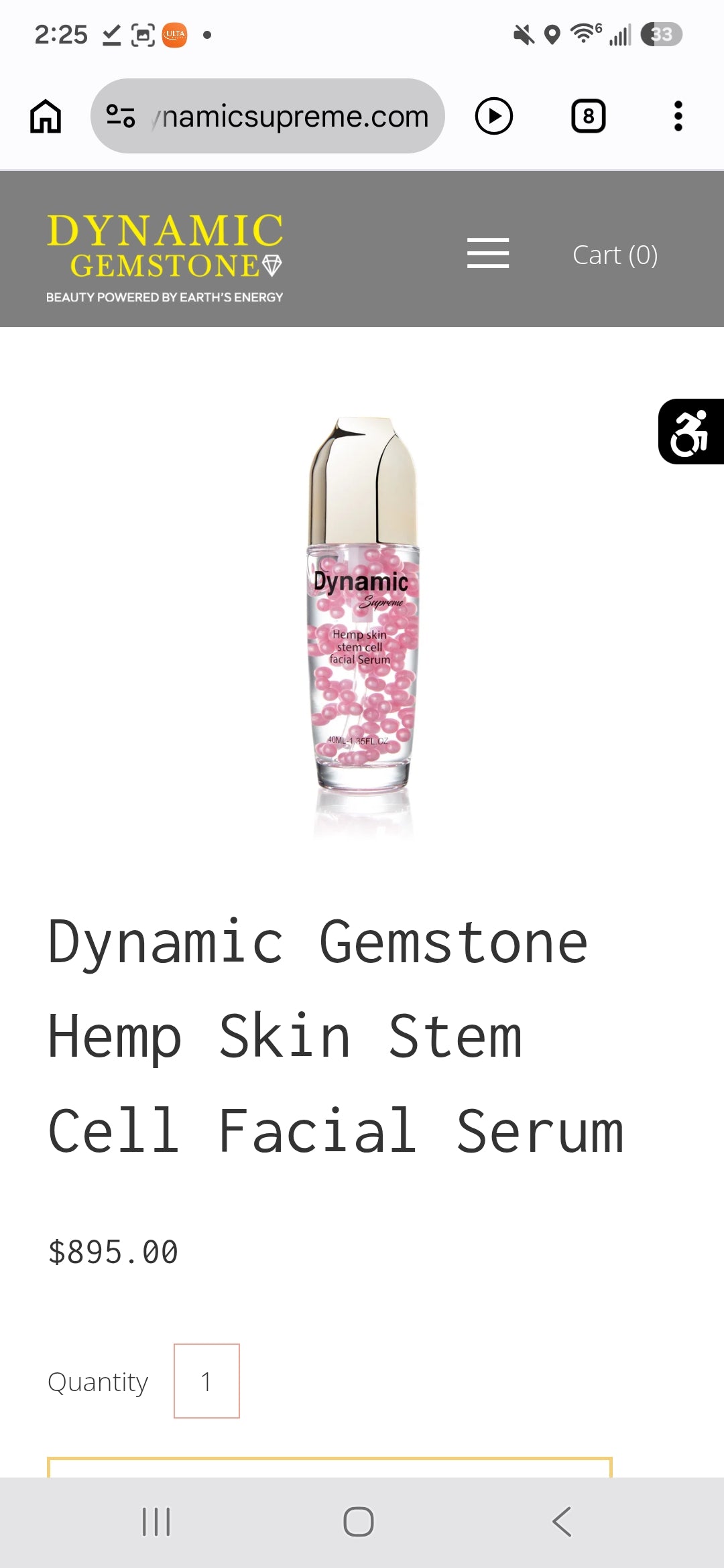 Dynamic Gemstone Hemp Skin Stem Cell Facial Serum