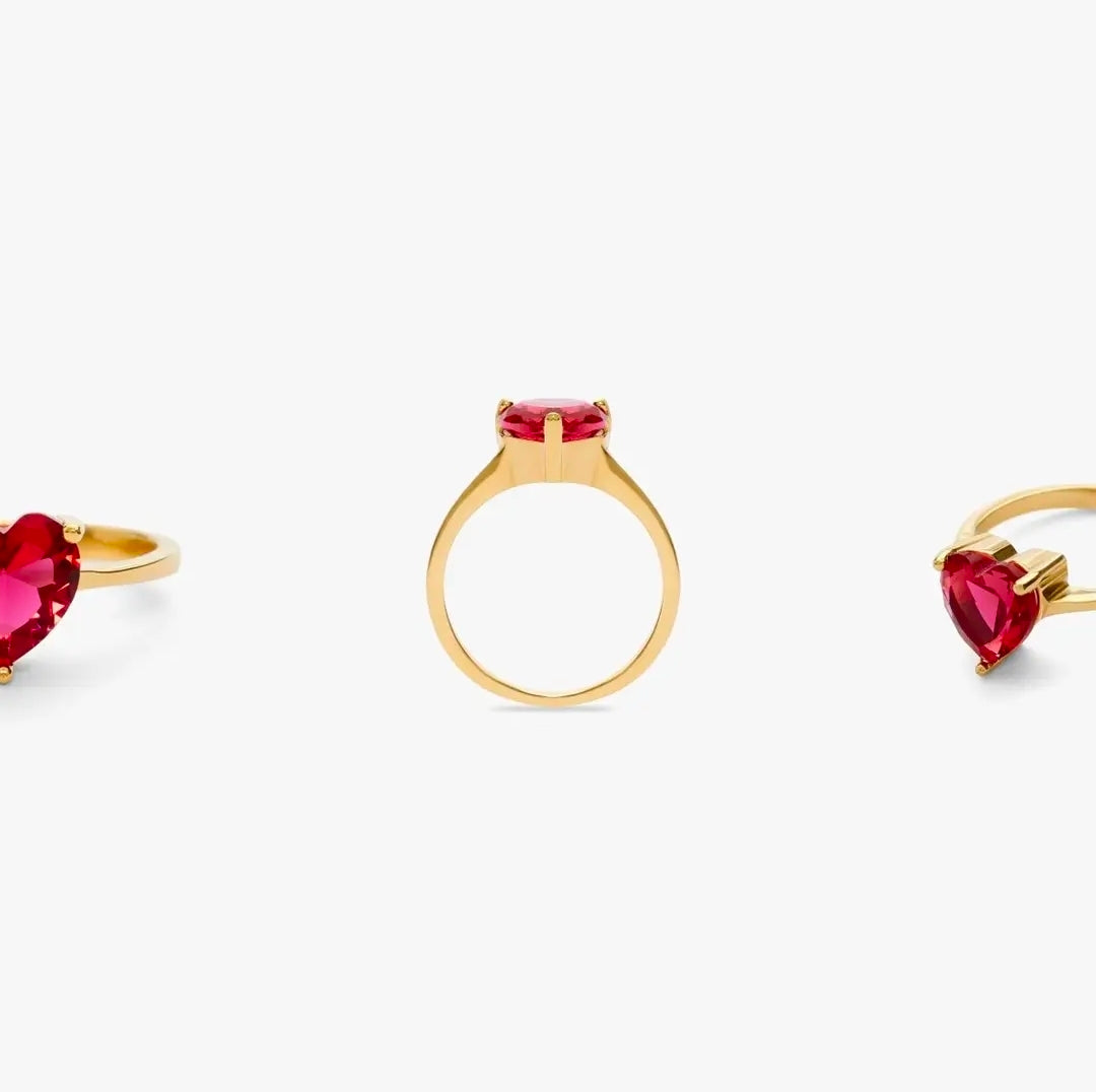 Birthstone Heart Ring