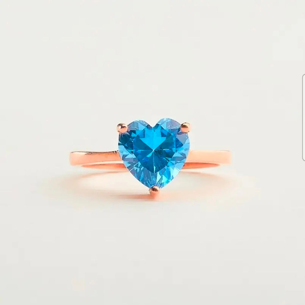 Birthstone Heart Ring