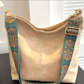 Retro Strap Cram Vegan Leather Crossbody Tote
