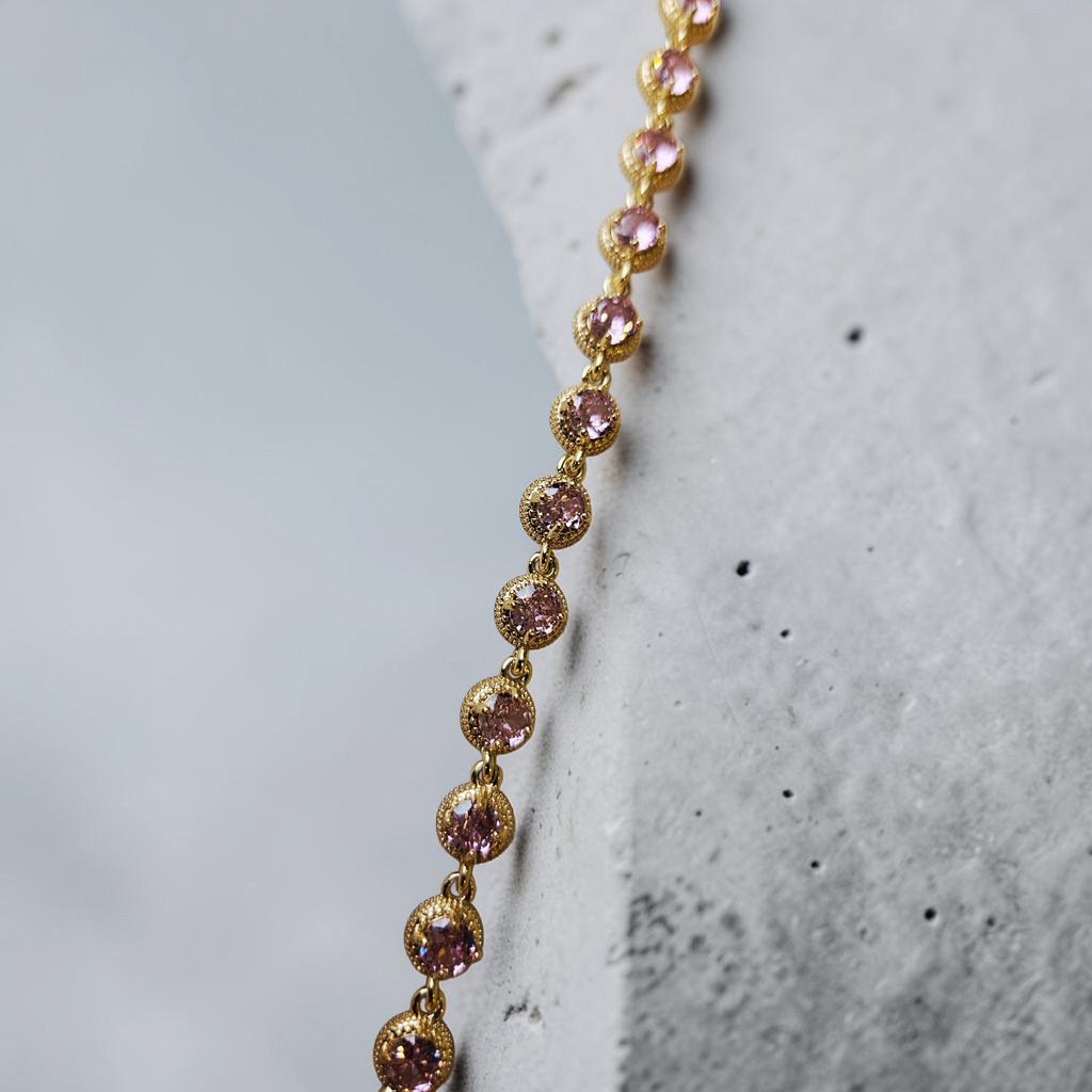 Blush Dot Tennis Bracelet