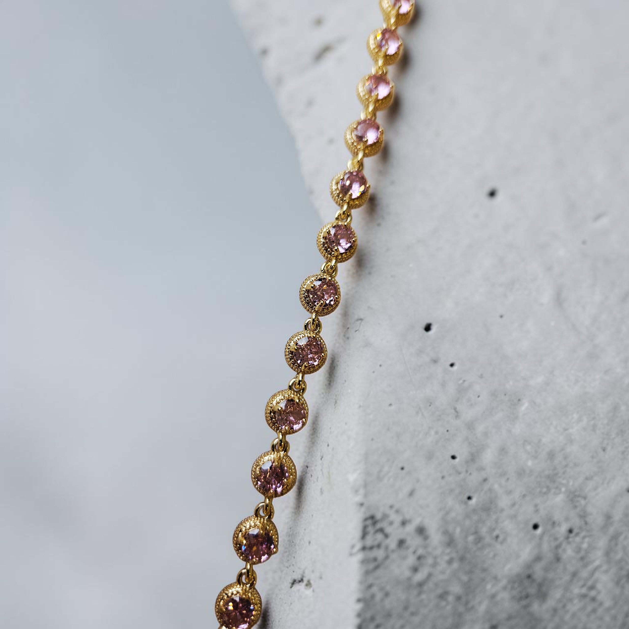 Blush Dot Tennis Bracelet