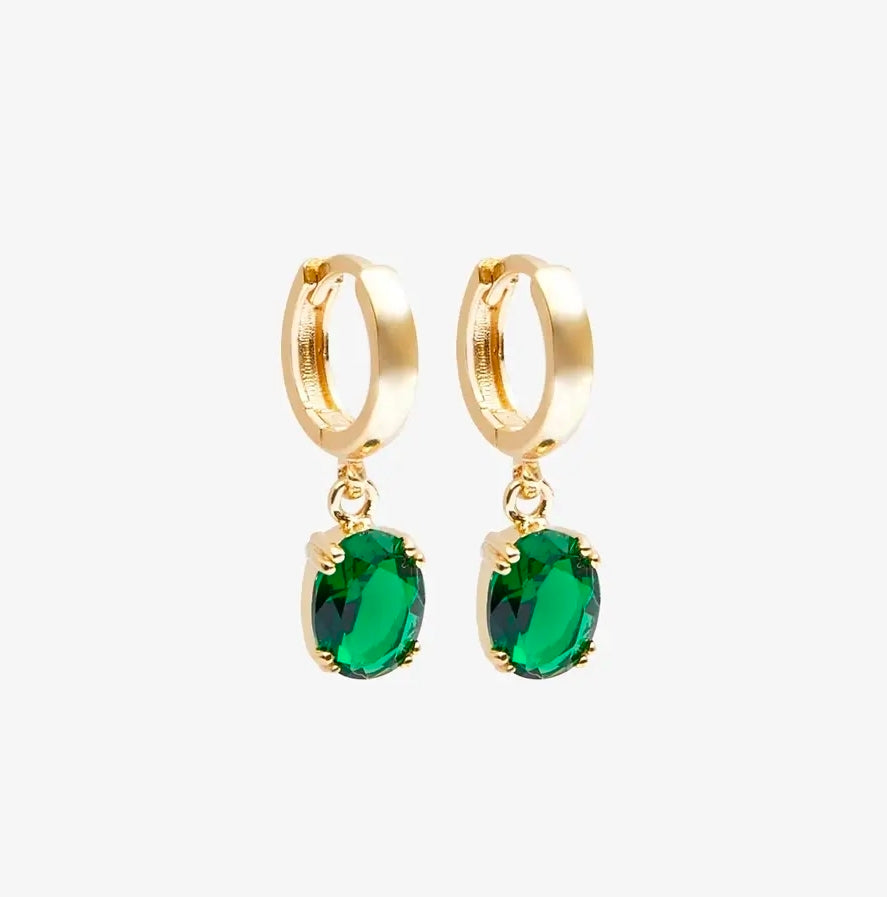 Oval Cut Birthstone Earrings